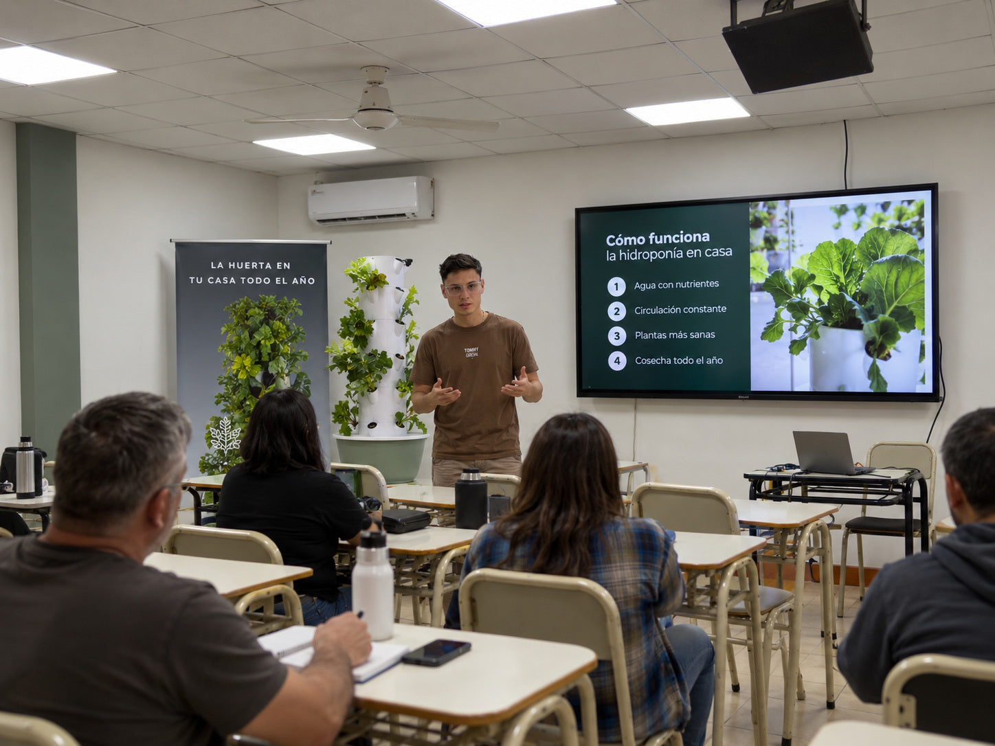 Una clase sobre hidroponía de Acrule