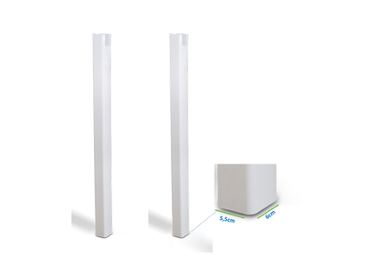 Columna caballete Hortivinyl 1200mm en PVC blanco
