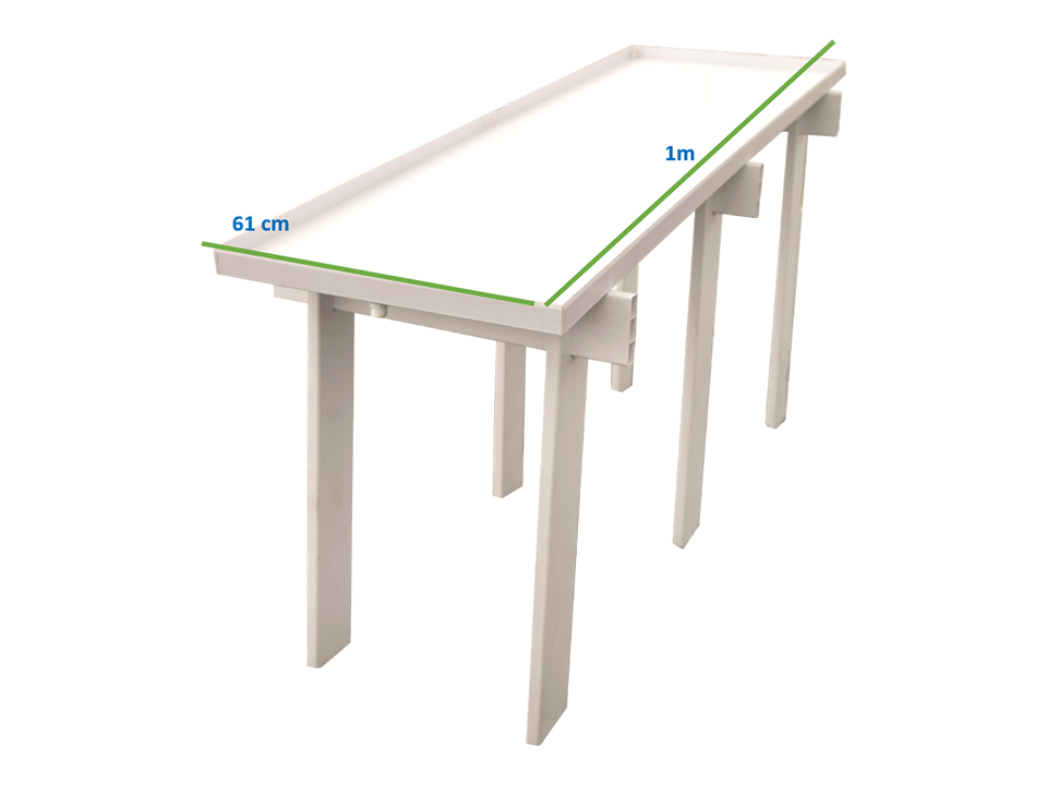 Mesa de germinación Hortivinyl con placas de espuma