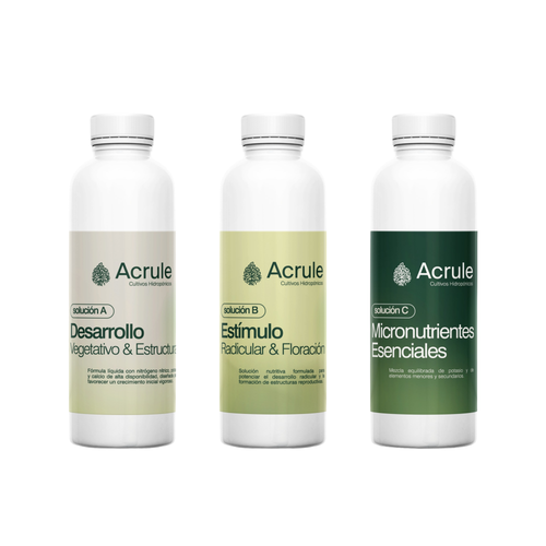 Nutrientes Acrule - Hidroponia A+B+C
