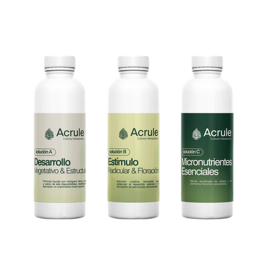 Nutrientes Acrule - Hidroponia A+B+C
