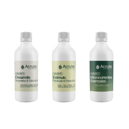 Nutrientes Acrule - Hidroponia A+B+C