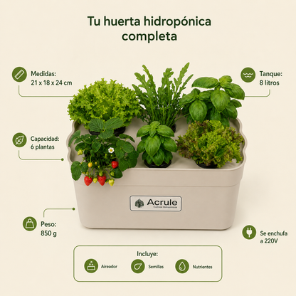 Mini Huerta Acrule 6 plantas