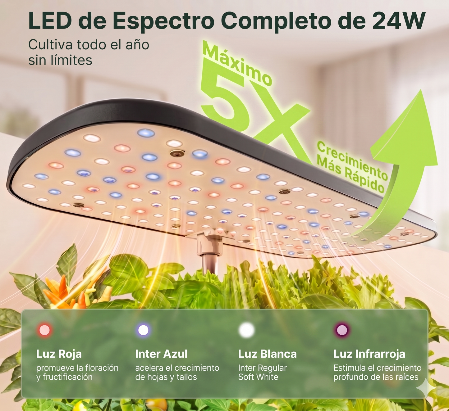 Mini Huerta Led Acrule 6 plantas