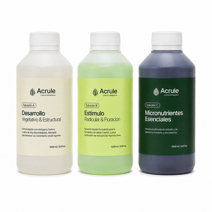 Nutrientes Acrule - Hidroponia A+B+C