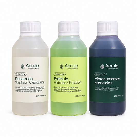 Nutrientes Acrule - Hidroponia A+B+C